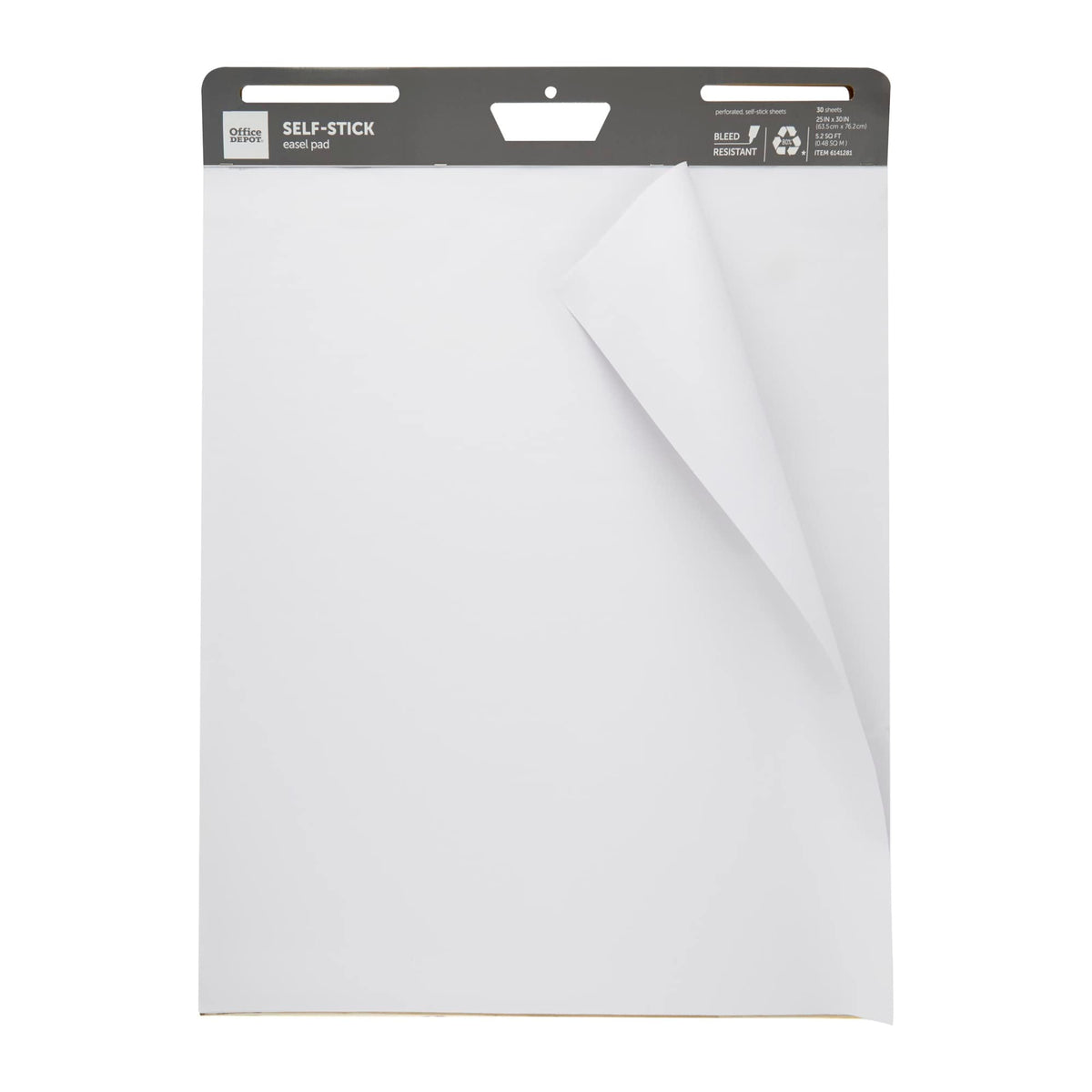 Self-Stick Easel Pad, 25" x 30", 30 Sheets, 30% Recycled, White J84909