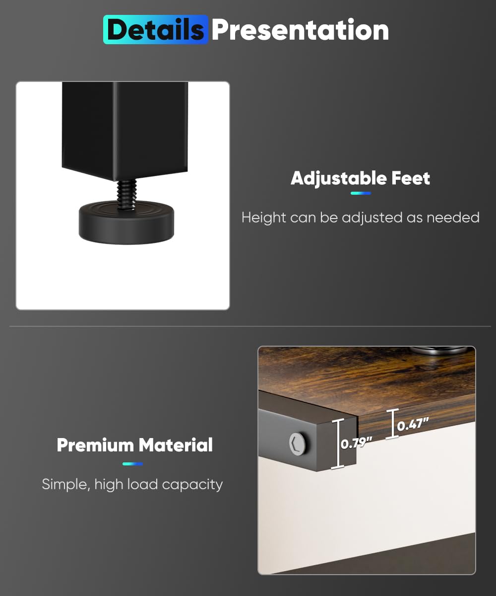 4-Tier Black Wooden Media Stand P455