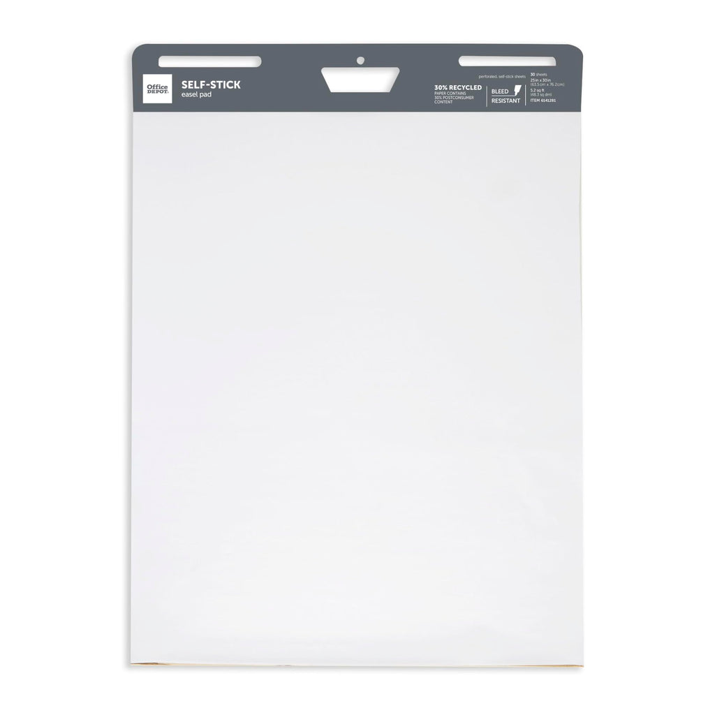 Self-Stick Easel Pad, 25" x 30", 30 Sheets, 30% Recycled, White J84909