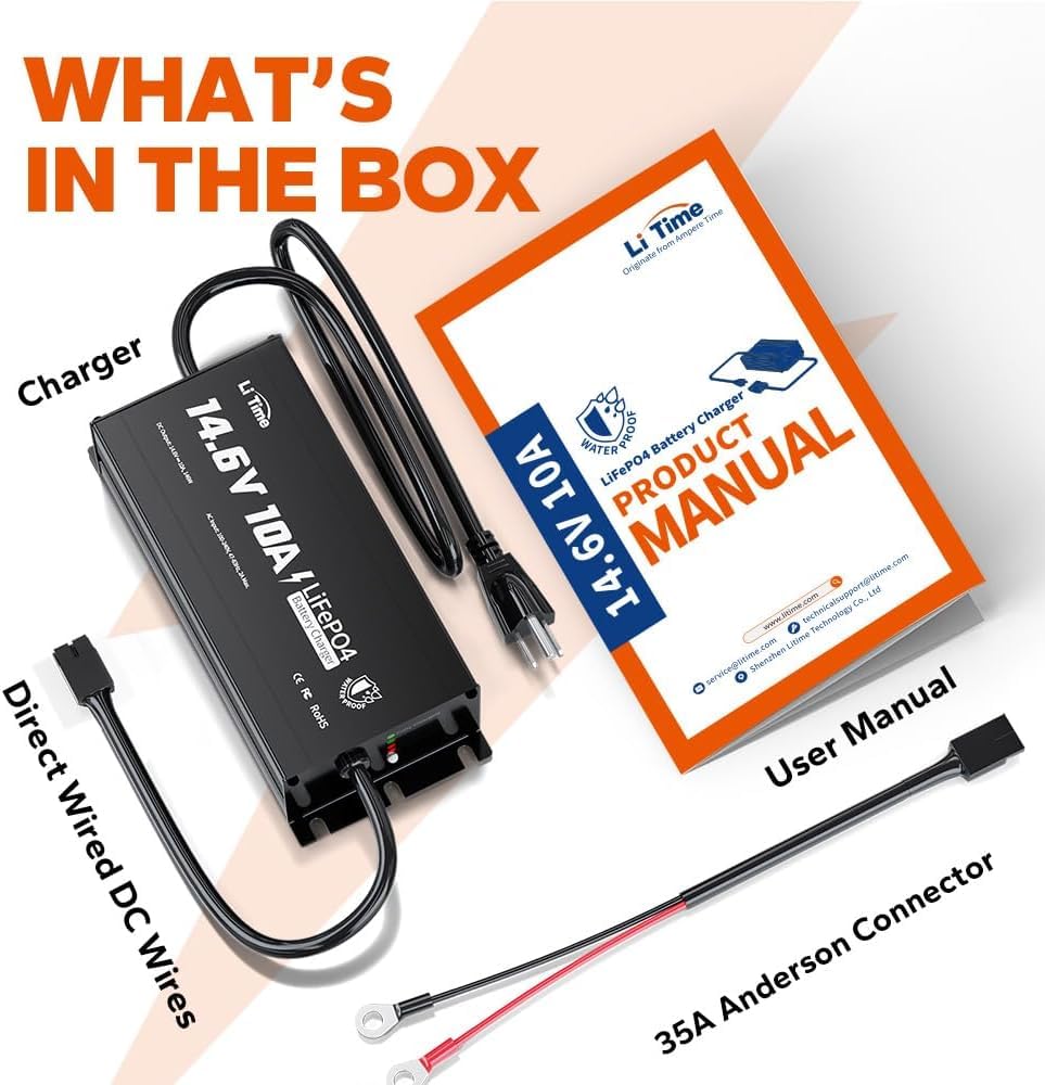 12V 100Ah LiFePO4 Battery with Charger K1287