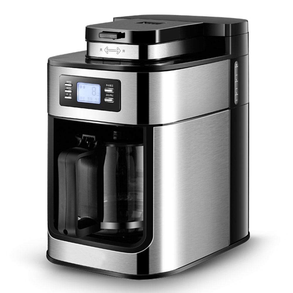 1000W Automatic Stainless Steel Coffee Machine with LCD Display and Coffee Pot R7764