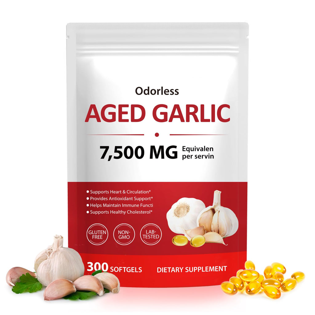 Odorless Garlic Softgels 7500mg 300 Softgels Y817550