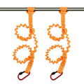 2-Pack Kayak Paddle Leash, 5-7 FT Stretchable Coiled Lanyard with Carabiner U7293