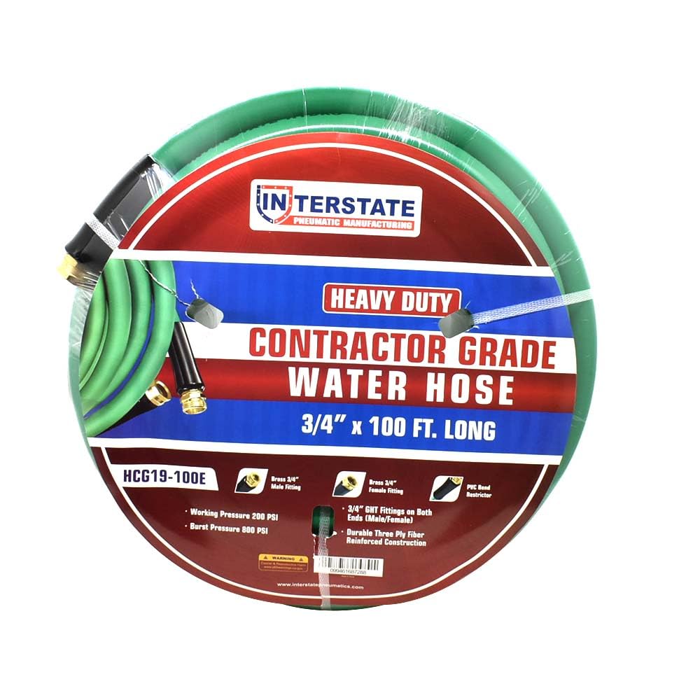 Green PVC Water Hose 3/4 Inch x 100 Feet K239089