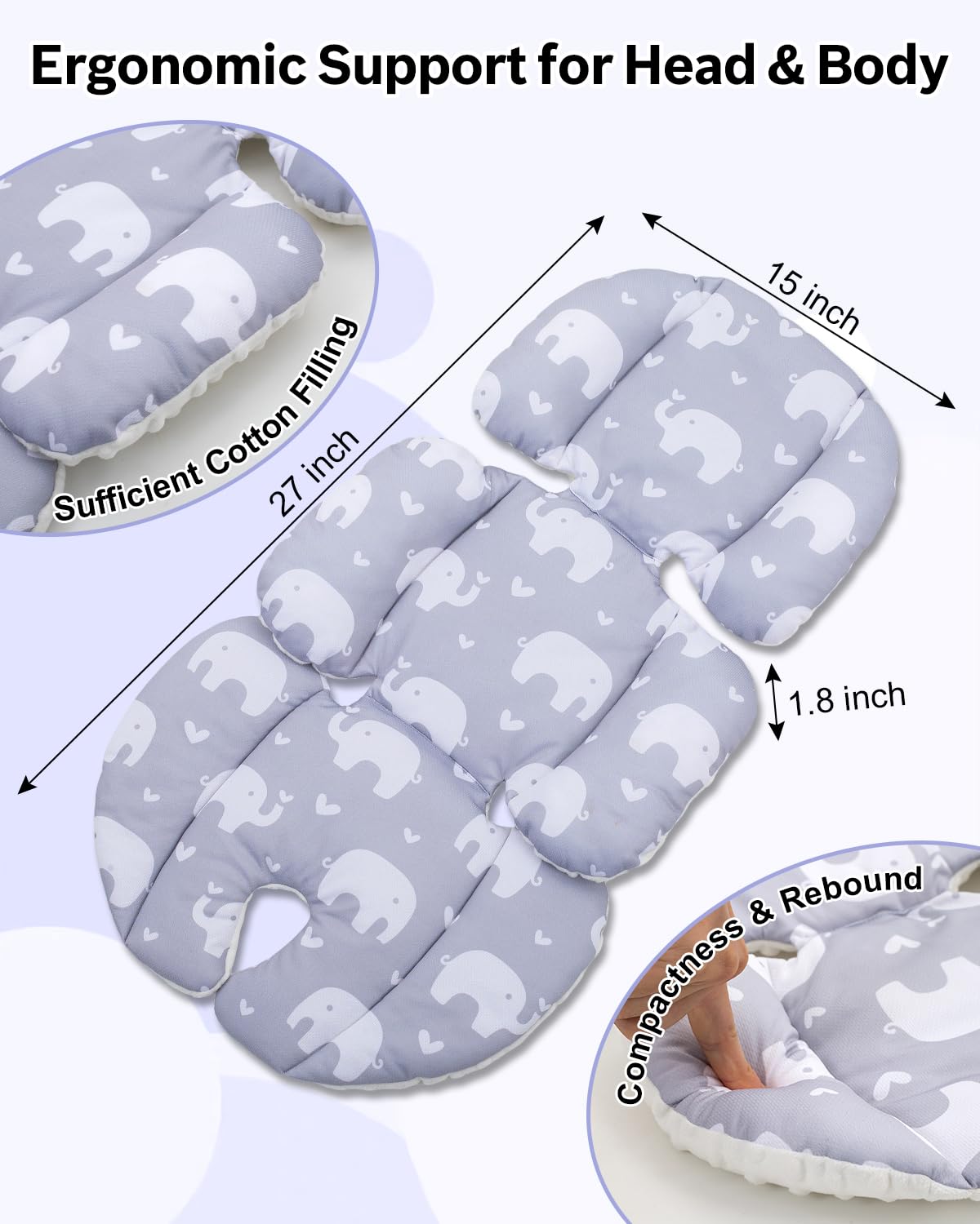 Infant Car Seat Insert with Headrest P33529