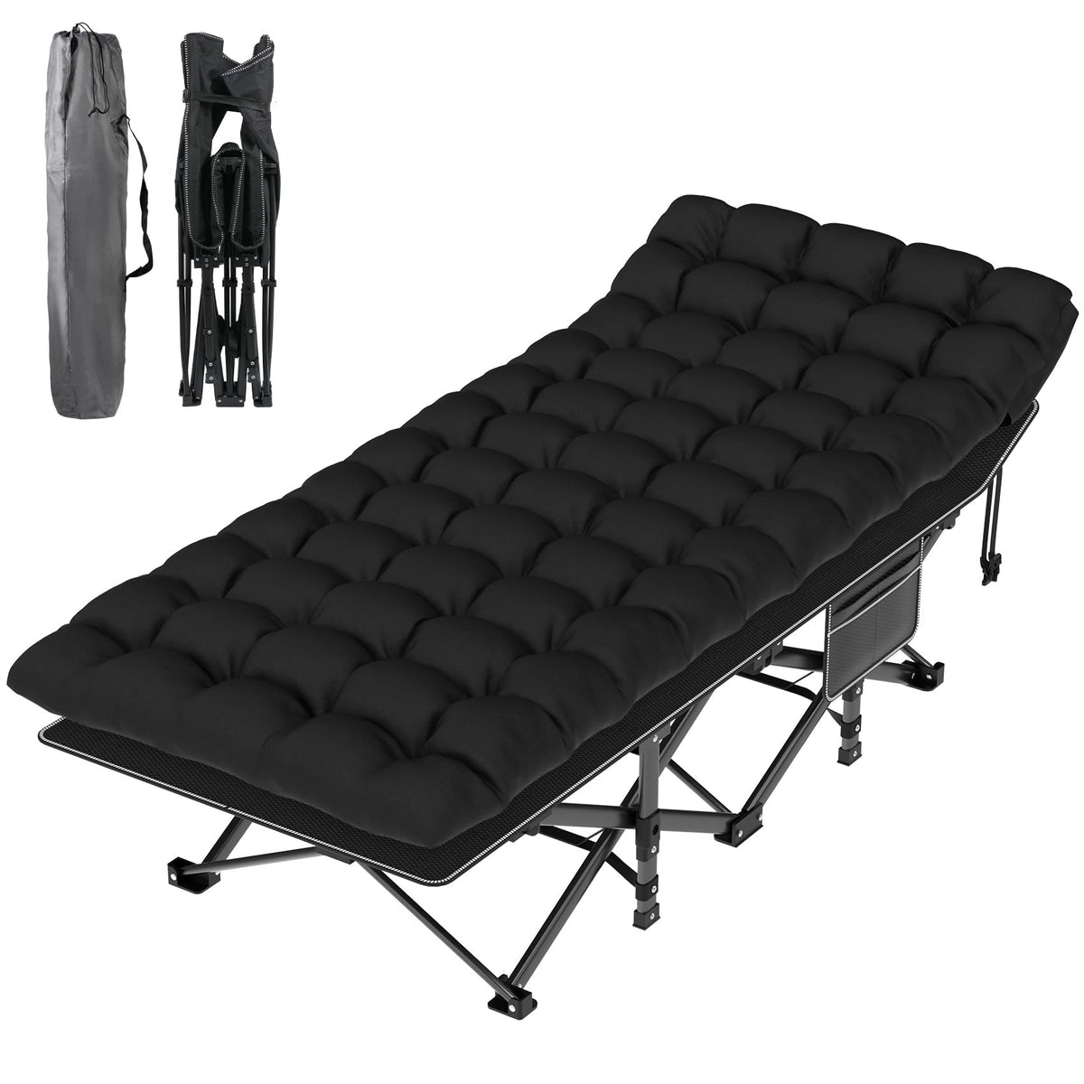 Folding Camp Cot with Cushion R831
