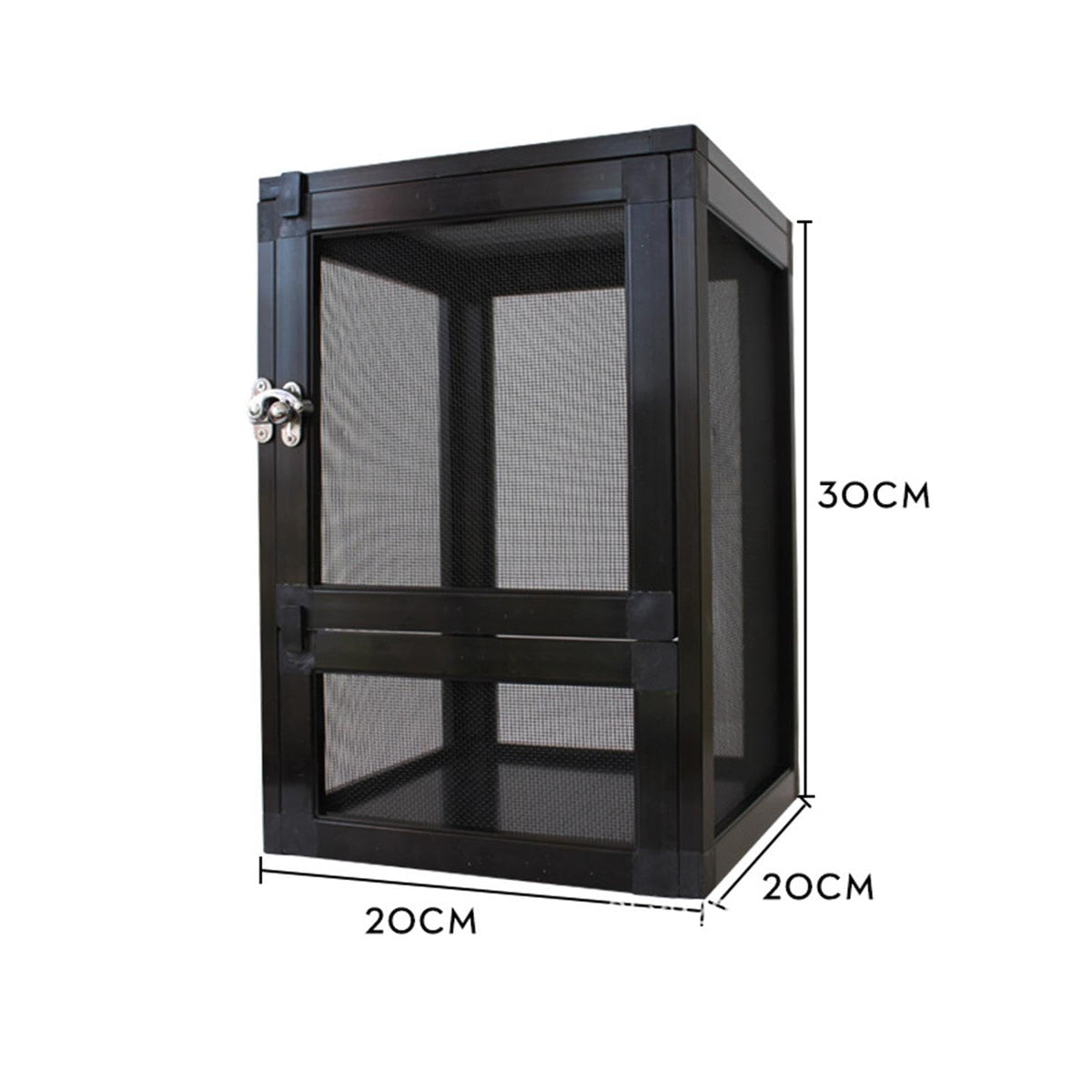 Black Aluminum Alloy Mesh Screen Habitat Cage L2684