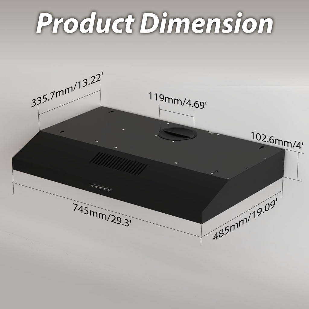 30 Inch Convertible Kitchen Range Hood Q221