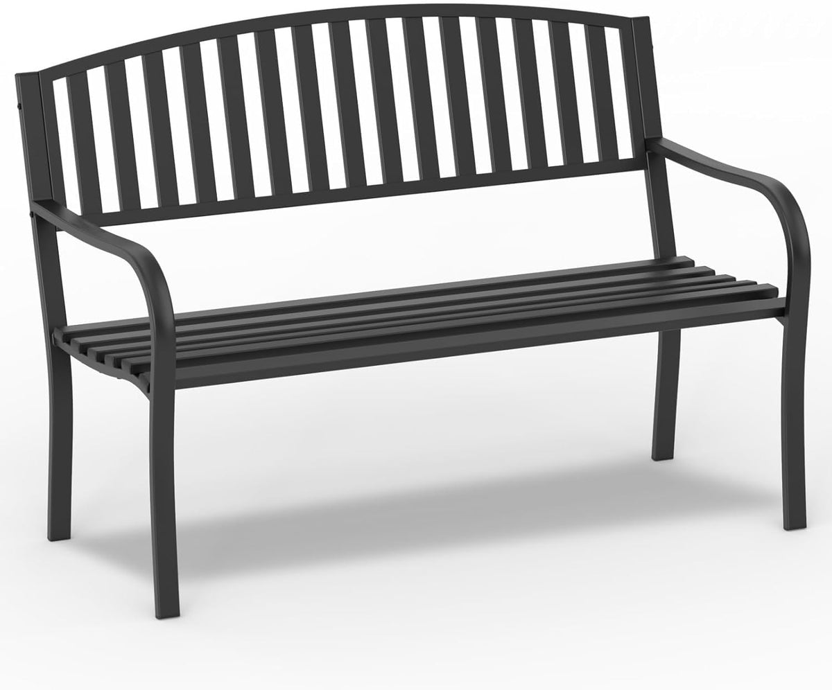 50'' Weatherproof Cast Iron Metal Outdoor Bench F905