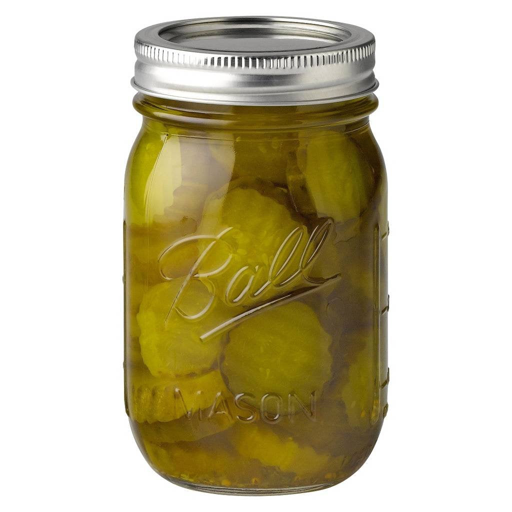 12 Regular Mouth Glass Mason Jars with Lid and Band D710