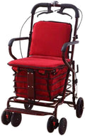 Folding Carbon Steel Rollator Walker Shopping Trolley A9774