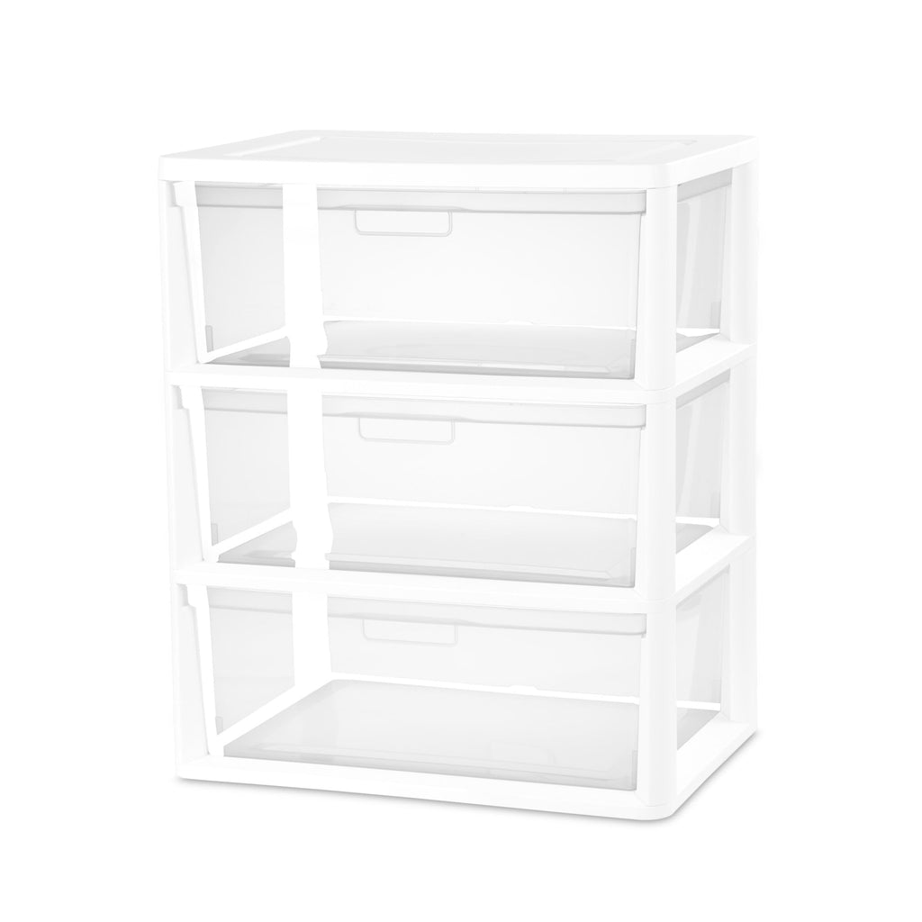 White 3 Drawer Plastic Storage Unit Z3189