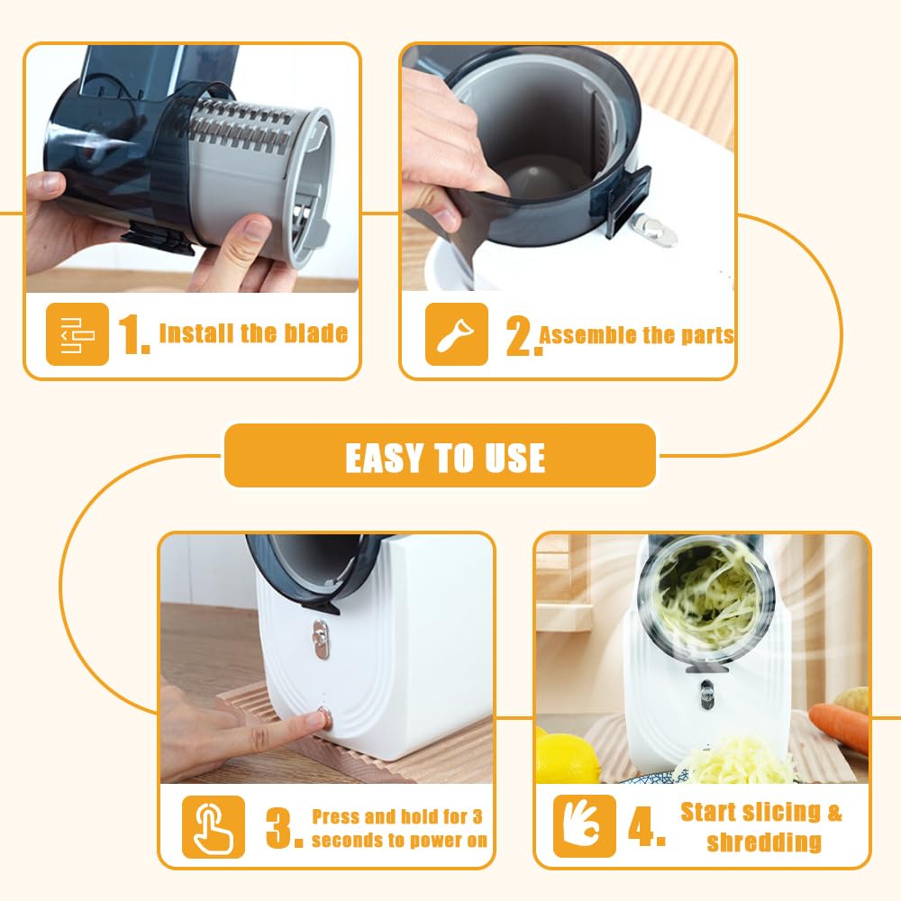 Cordless Electric Vegetable Slicer Chopper & Cheese Grater K248579