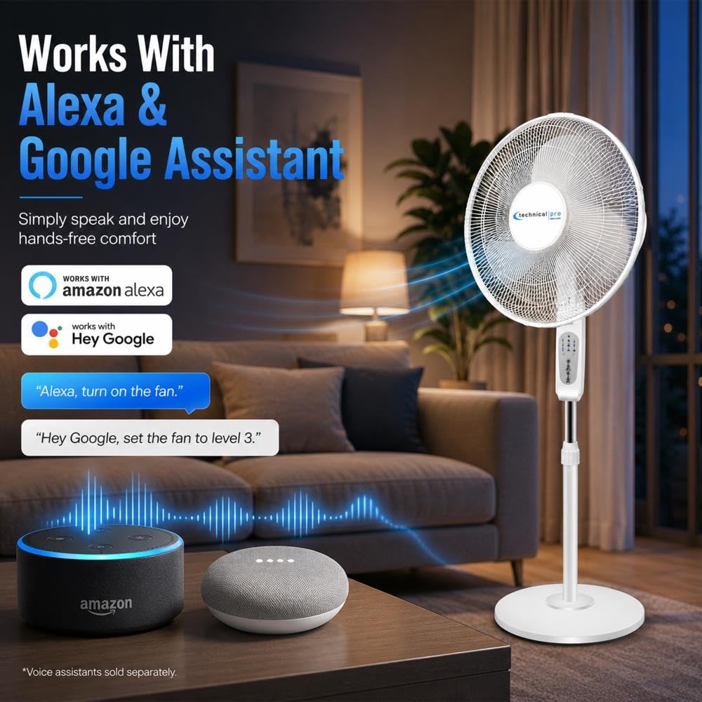 16" Standing Fan with WiFi Control X627198