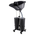 Portable Shampoo Basin with 2 Buckets and Electric Pump W12888