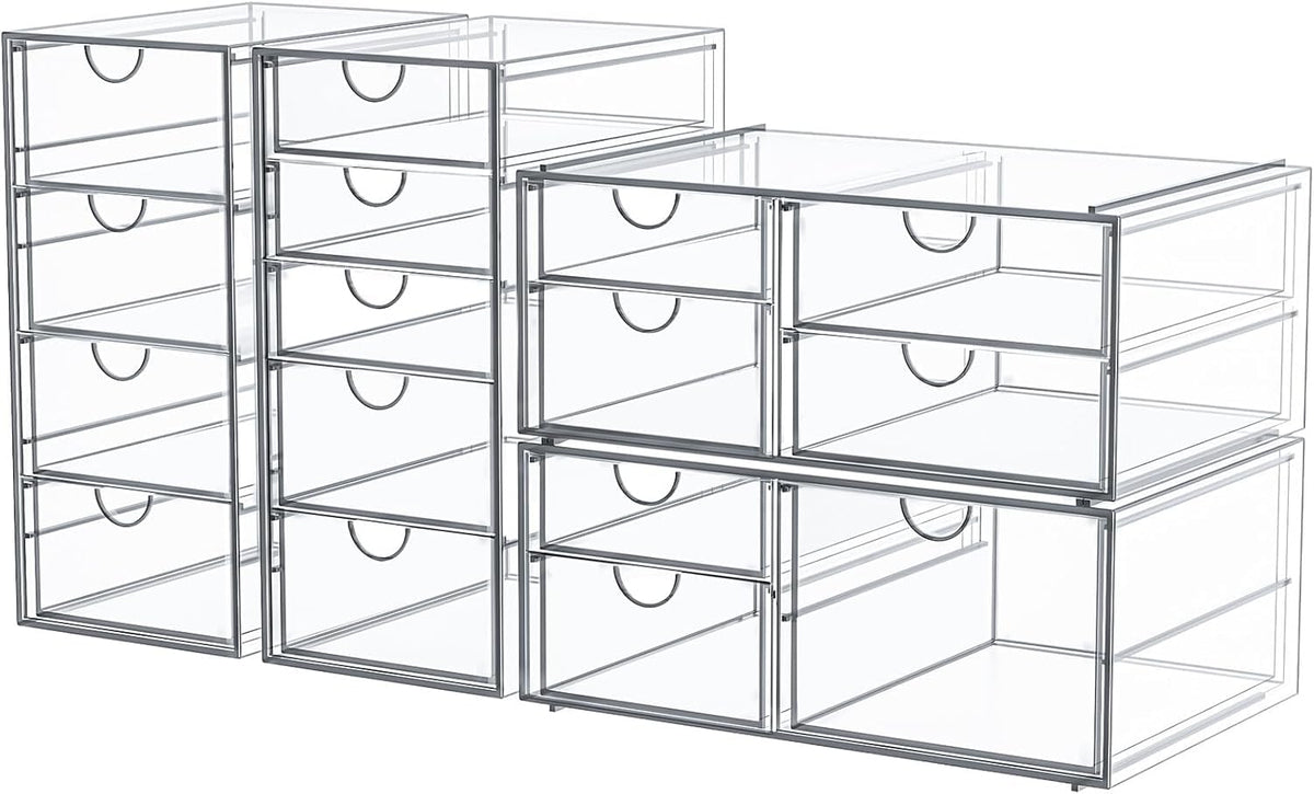 Acrylic 16-Drawer Storage & Makeup Organizer A8288