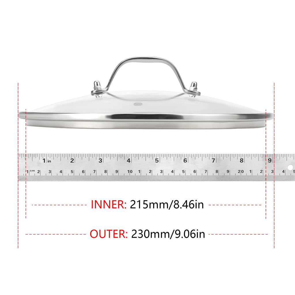 9" Universal Tempered Glass Lid Q98907
