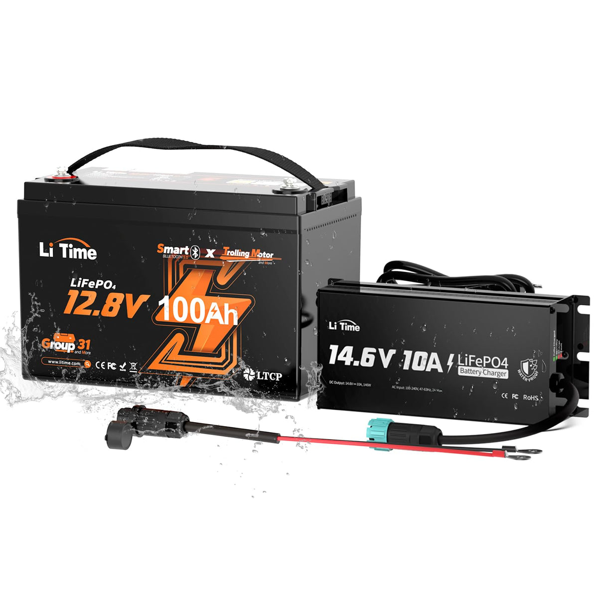 12V 100Ah LiFePO4 Battery with Charger K1287