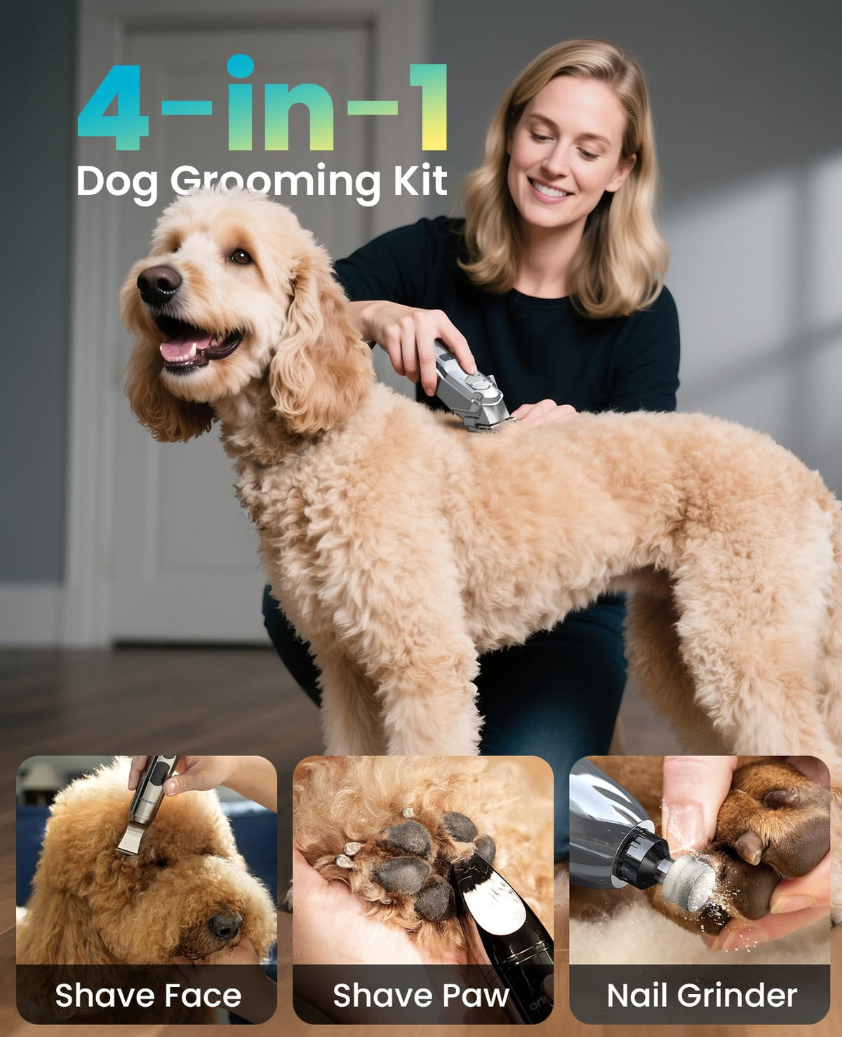 Dog Grooming Clippers 4-in-1 Kit E1855