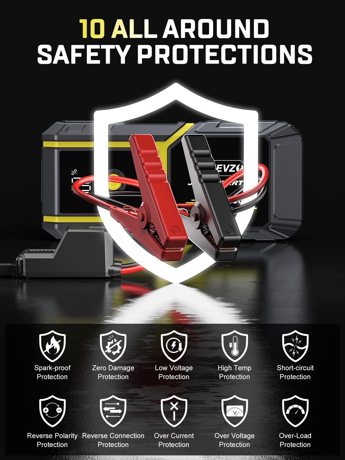 Peak 5000A 12V Portable Jump Starter with LCD Display D6348