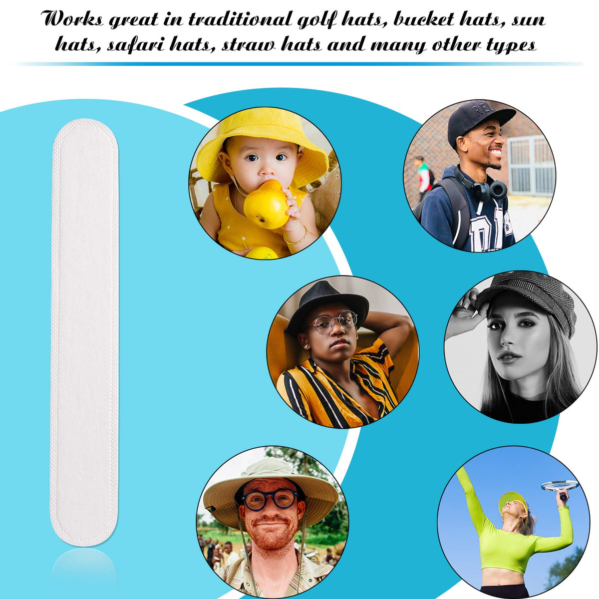 30 Pcs Disposable Hat Sweat Liner H6881