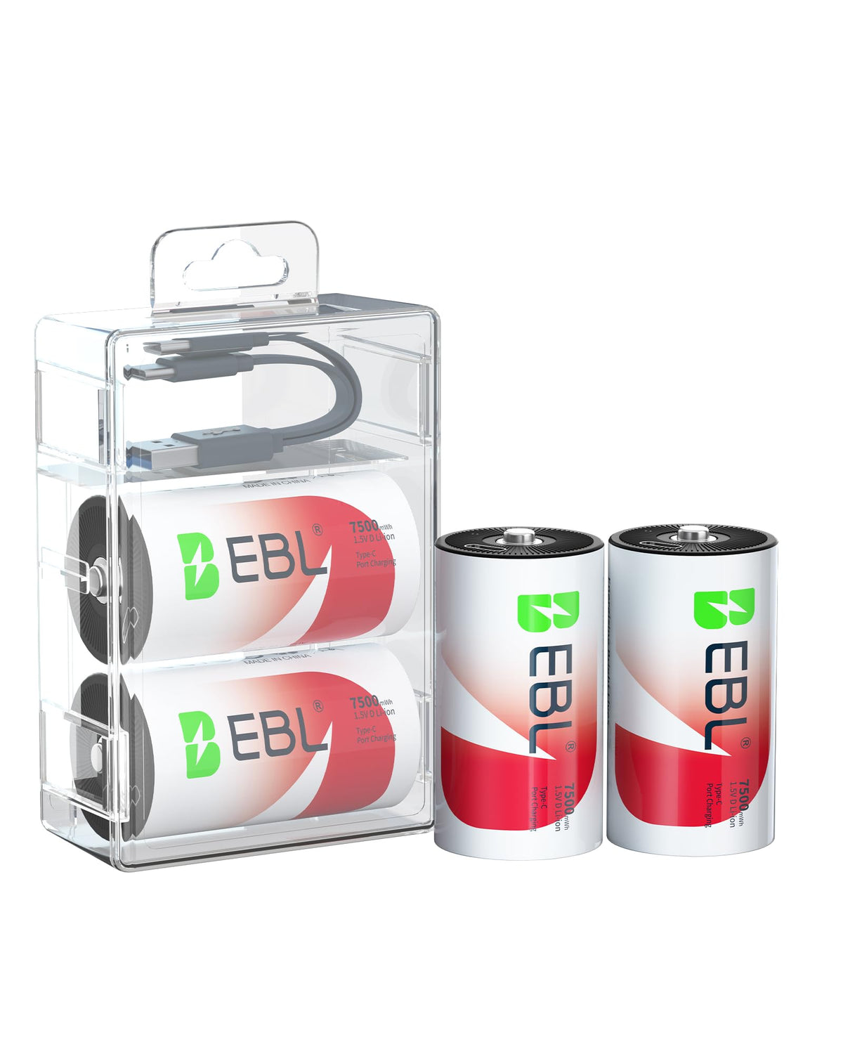 Rechargeable D Batteries 4 Pack H30689