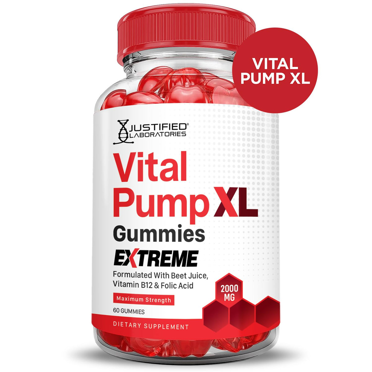 2000MG Beet Juice Pomegranate B12 Vegan Gummies P53067