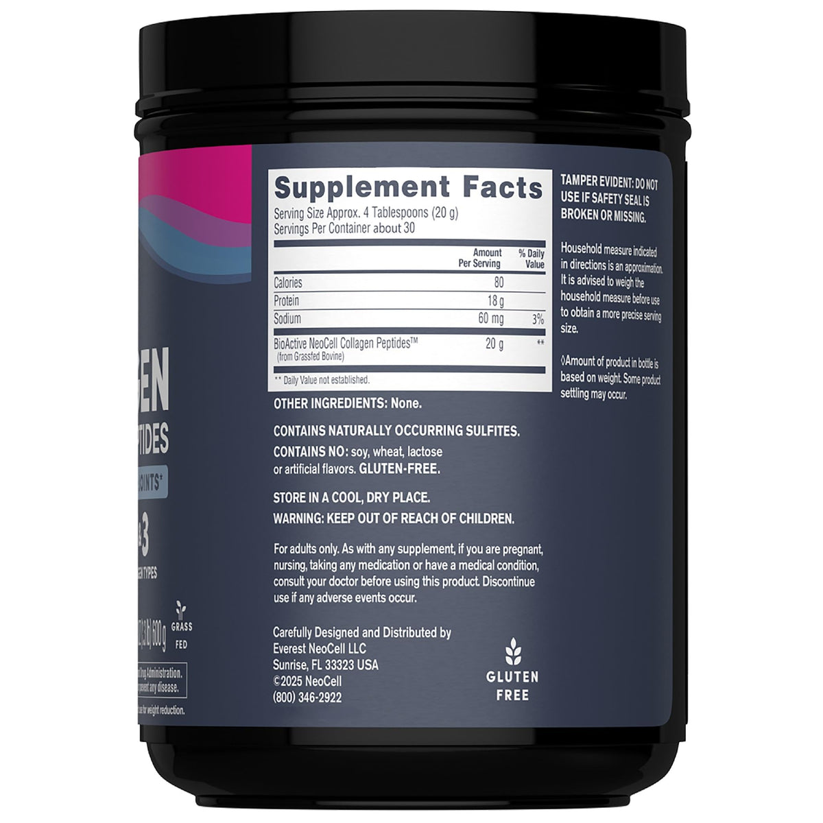 Unflavored Collagen Peptides Powder F427313