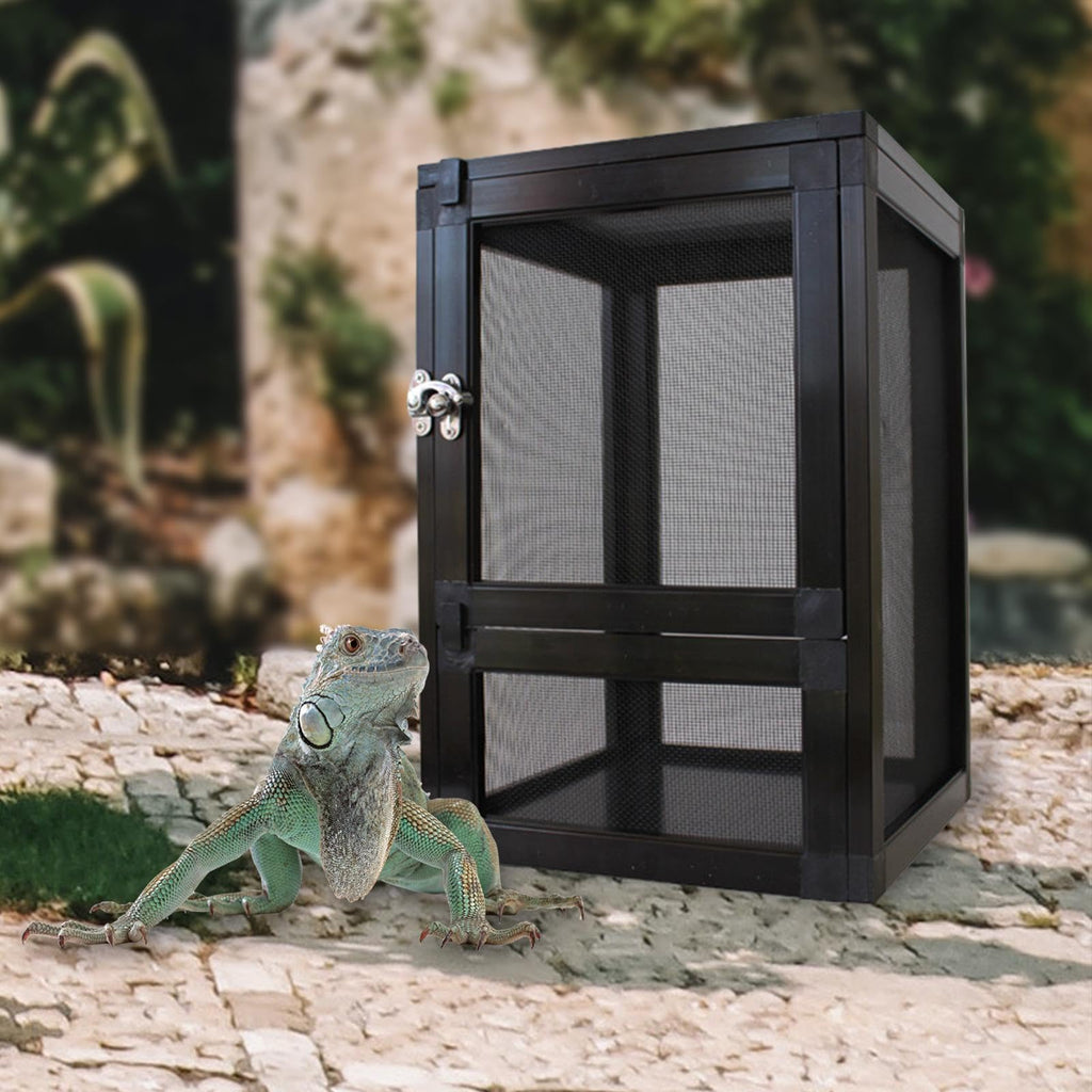 Black Aluminum Alloy Mesh Screen Habitat Cage L2684