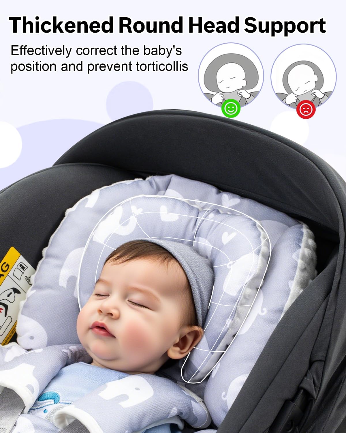 Infant Car Seat Insert with Headrest P33529