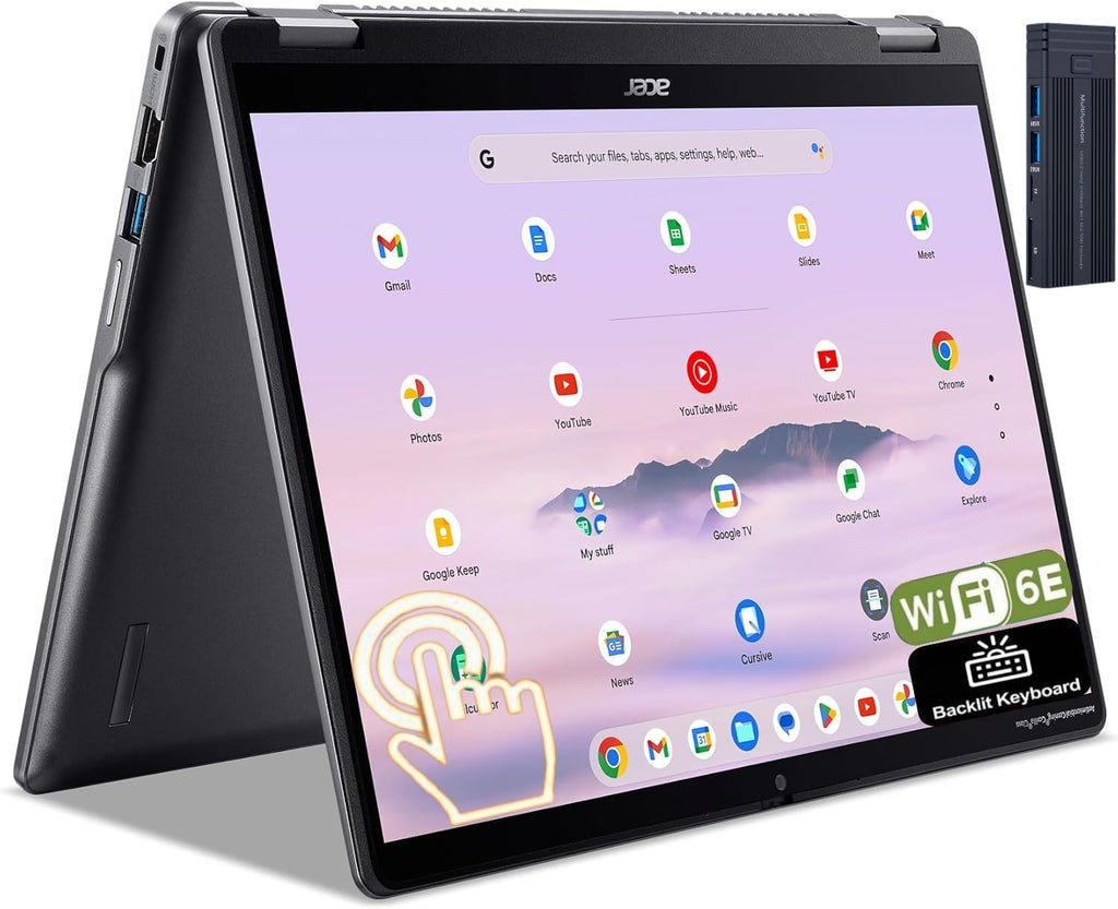 14" 2-in-1 Touchscreen Chromebook, Intel Core i5, 8GB RAM 512GB SSD, Gray K76265