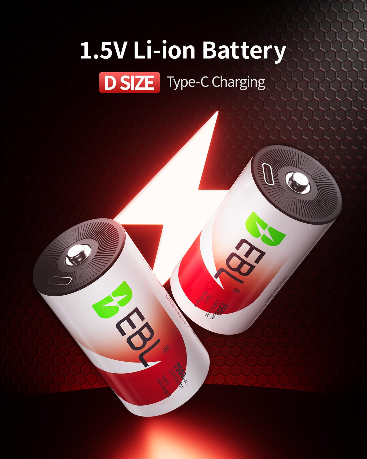 Rechargeable D Batteries 4 Pack H30689