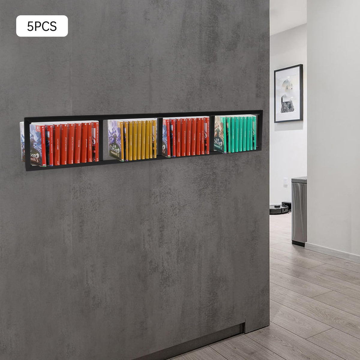 Black 5Pcs CD Racks K497600