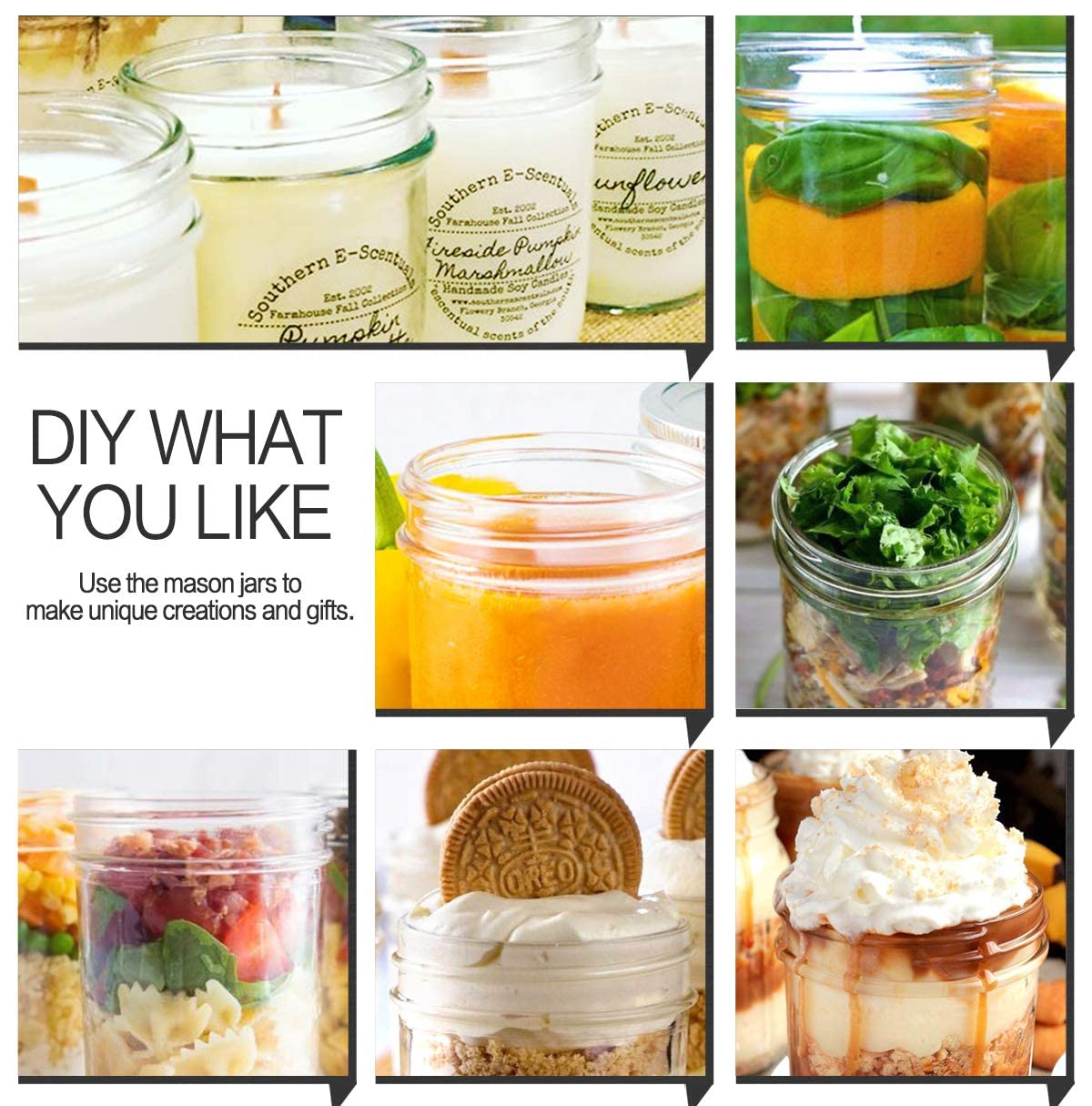 16oz Wide Mouth Mason Jars, 12 Pack with Lids & Bands O27616