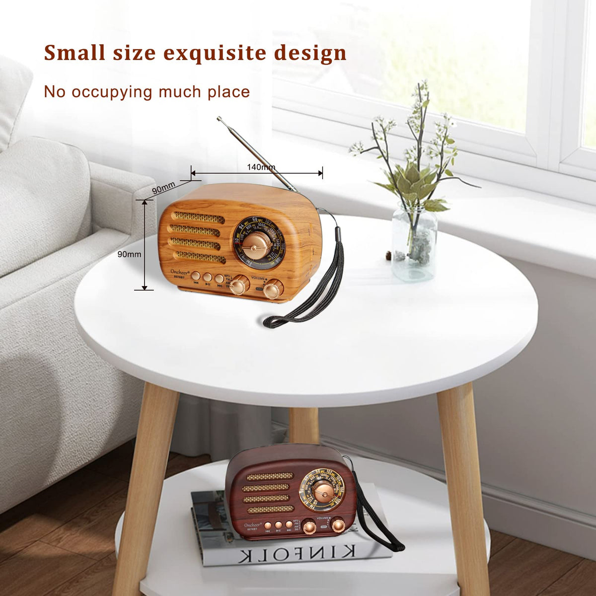 Portable Vintage Retro Bluetooth Speaker Radio with FM/AM/SW Bands Z8861