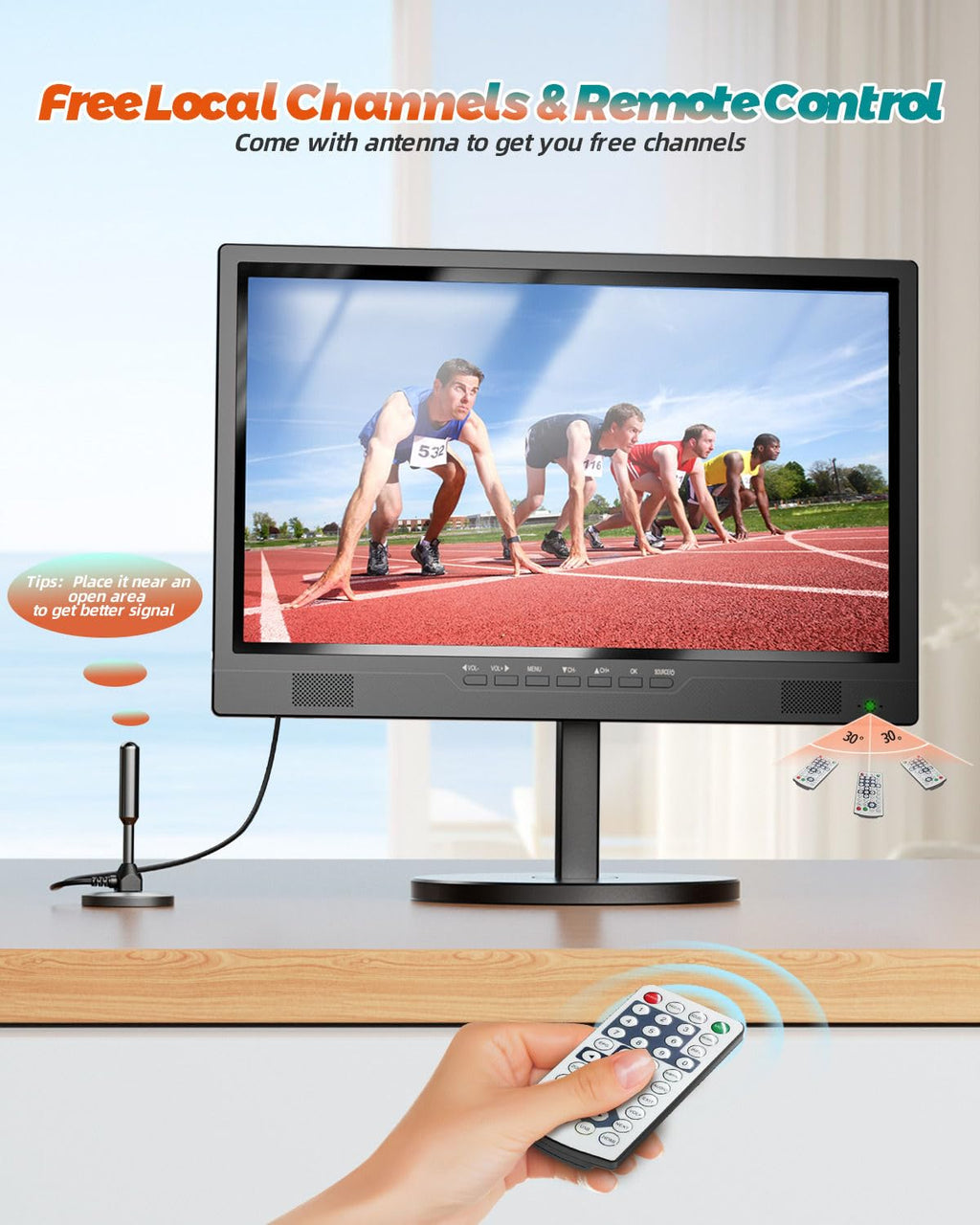 Portable TV with Antenna J196