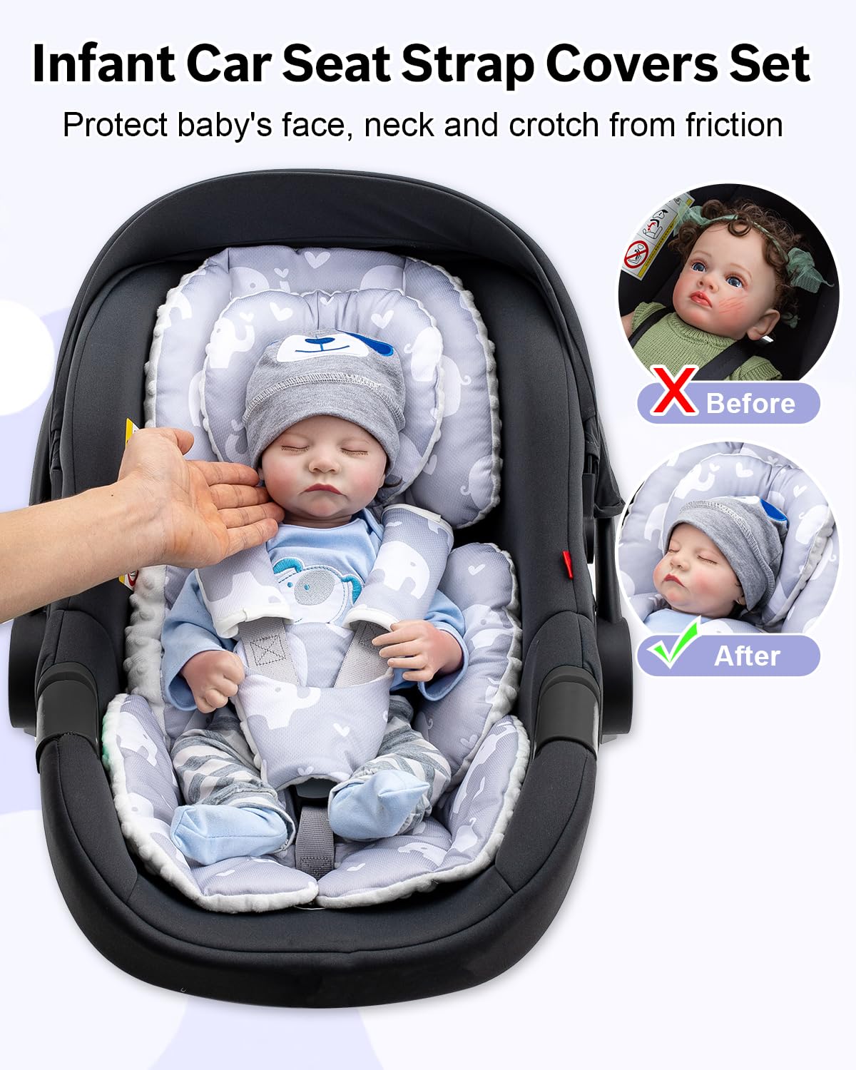 Infant Car Seat Insert with Headrest P33529