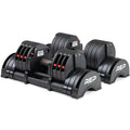 Adjustable Dumbbell Set Pair 30/40/50/60 lb Steel Plates Knurled Handle R76879