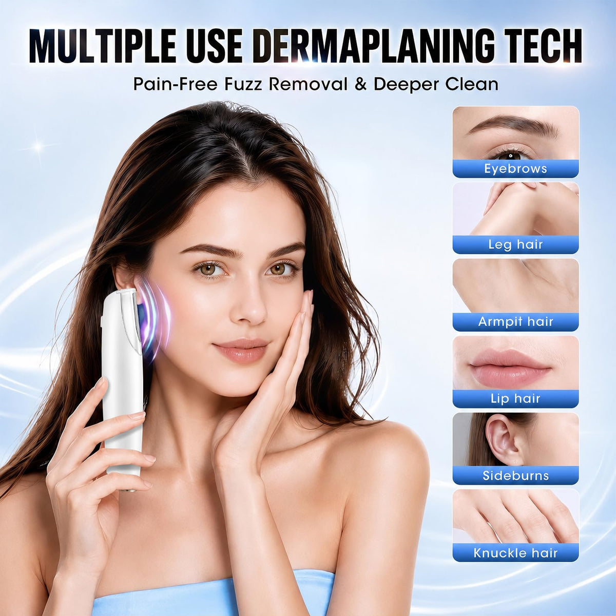 Rechargeable Dermaplane Razor with 5 Replacement Blades F108669