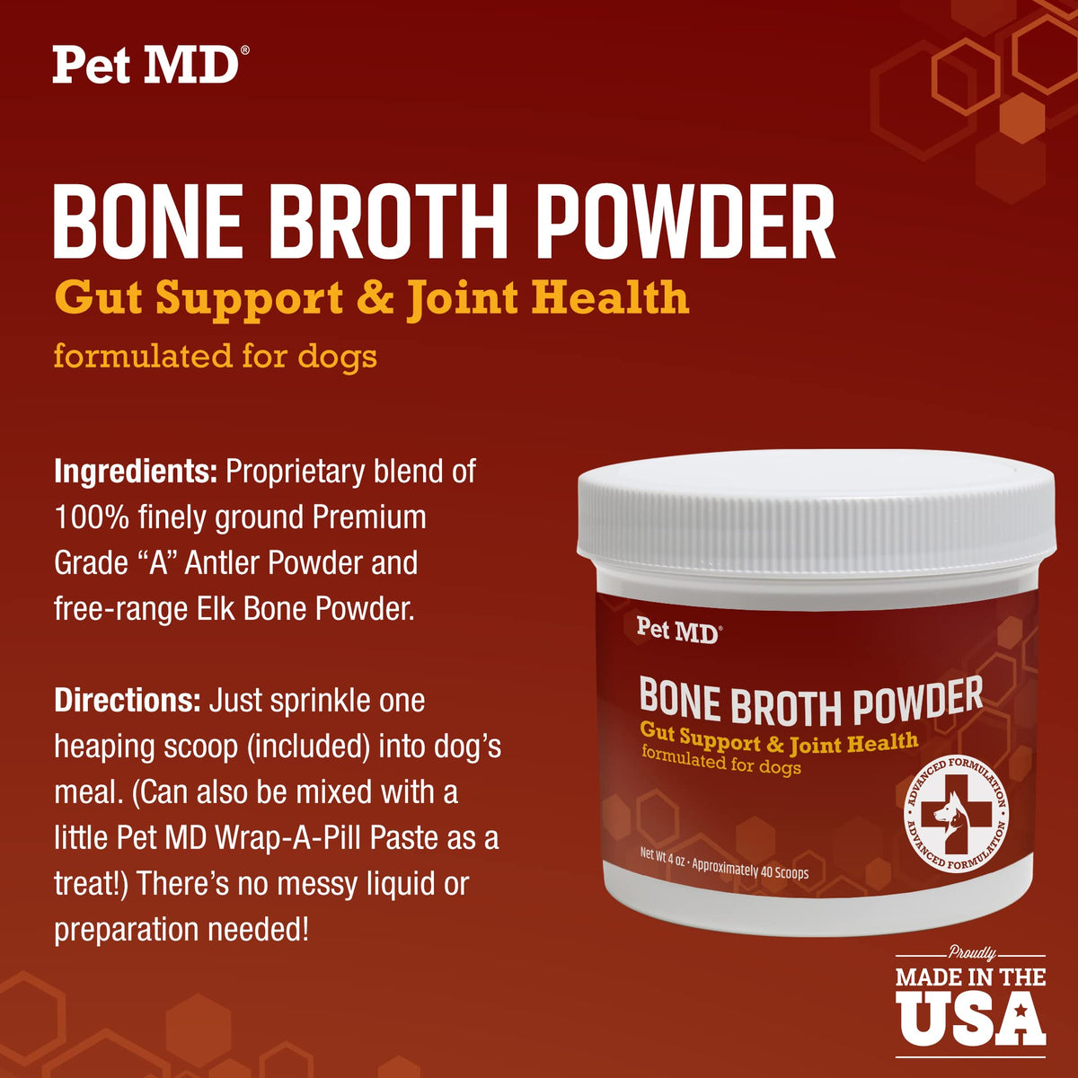 Bone Broth Powder & Wrap A Pill Cheese + Bacon Flavor V949