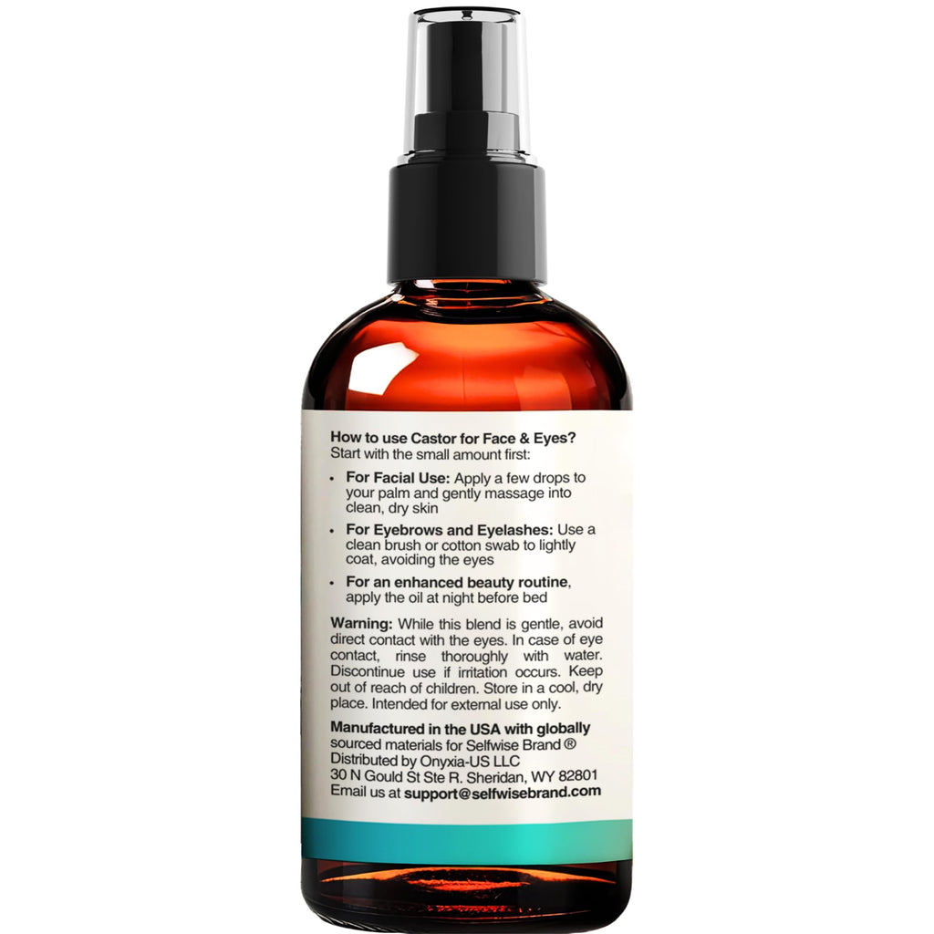 Organic Castor Oil with Jojoba Rosehip Grapeseed Squalane Vitamin E 1oz O966151