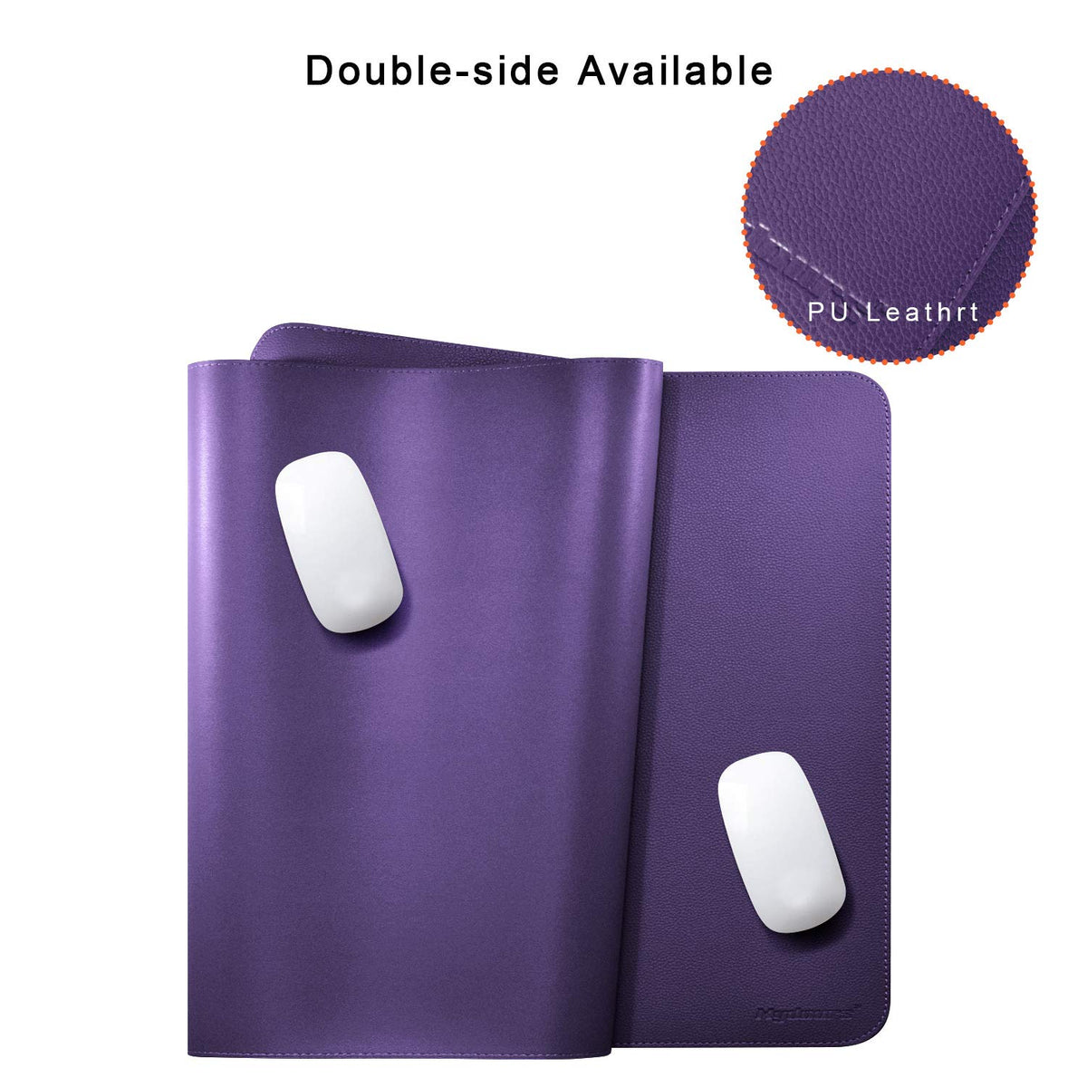 38"x16" Purple PU Leather Desk Pad S5459