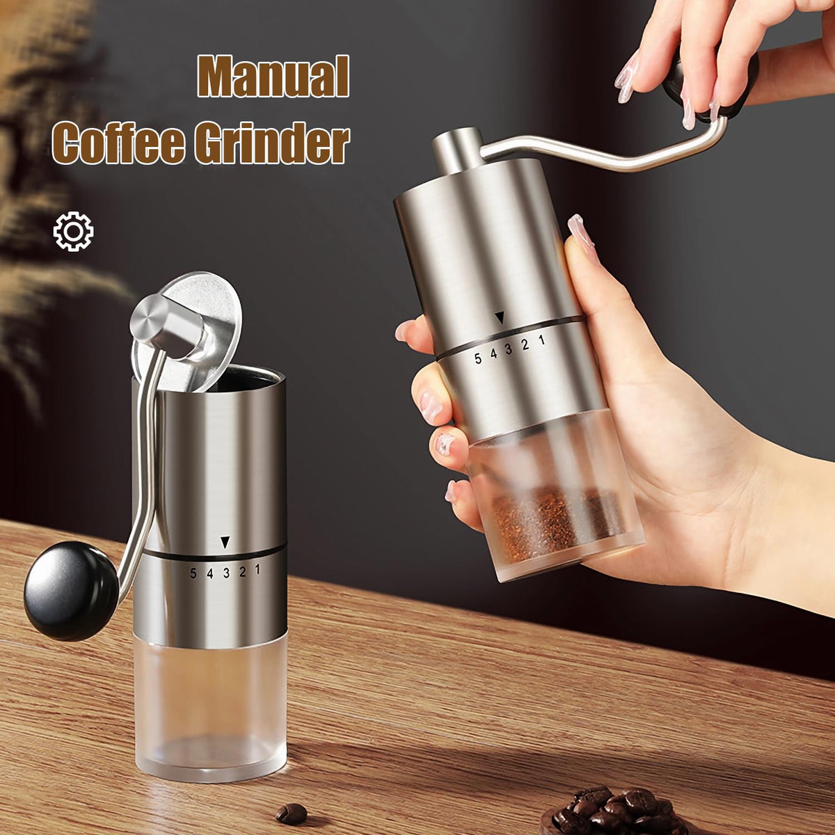 Manual Coffee Grinder with Ceramic Conical Burr H722