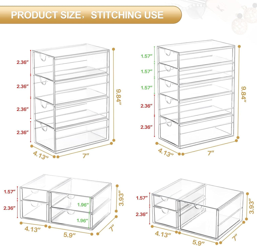 Acrylic 16-Drawer Storage & Makeup Organizer A8288
