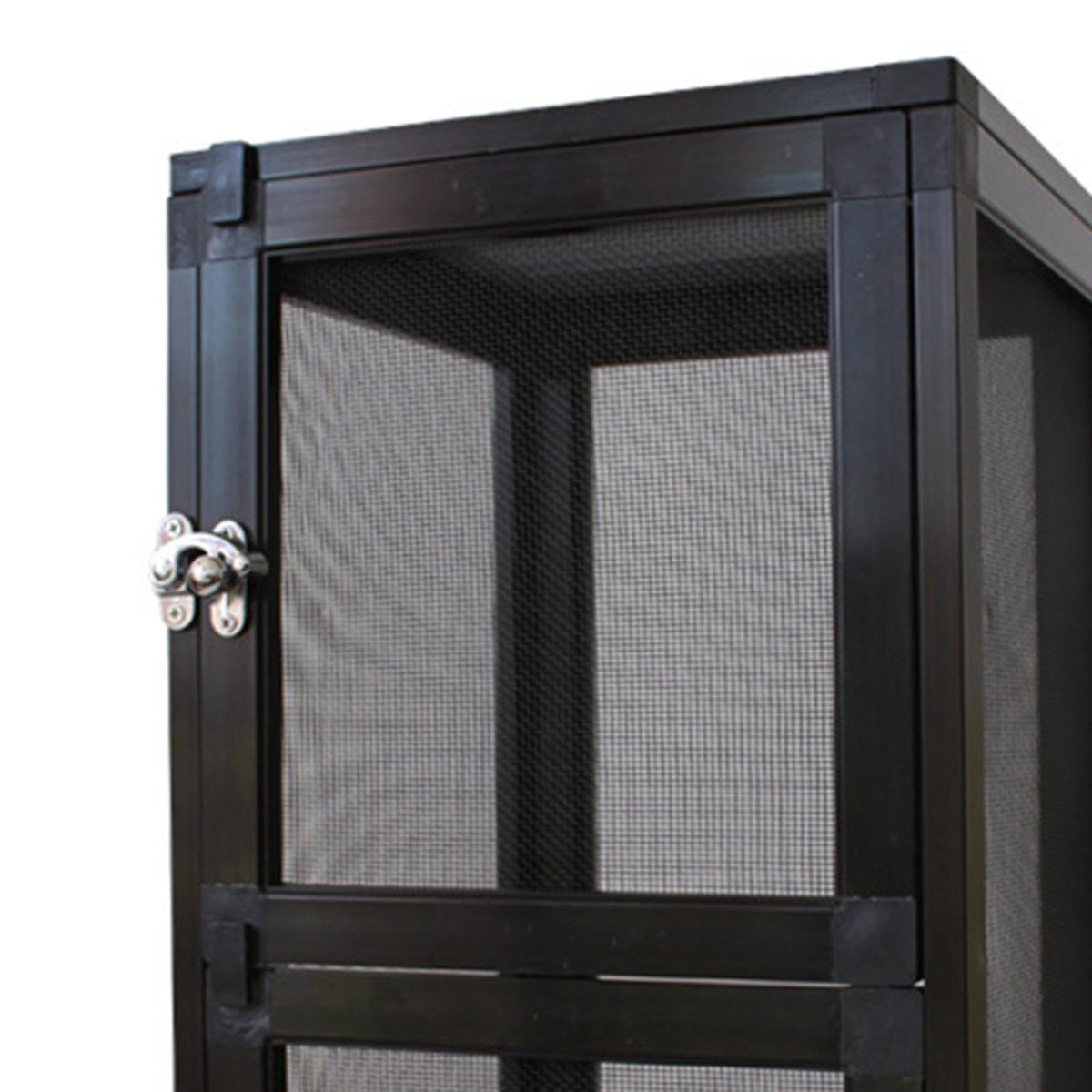 Black Aluminum Alloy Mesh Screen Habitat Cage L2684