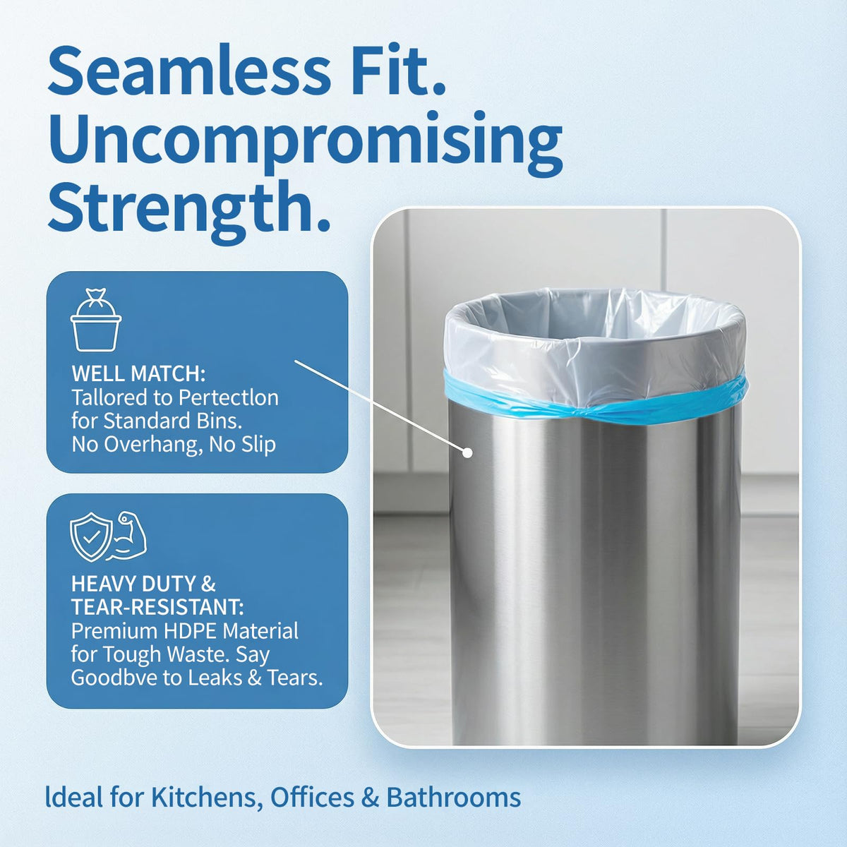 4 Gallon Drawstring Unscented Trash Bags 120 Count T8416