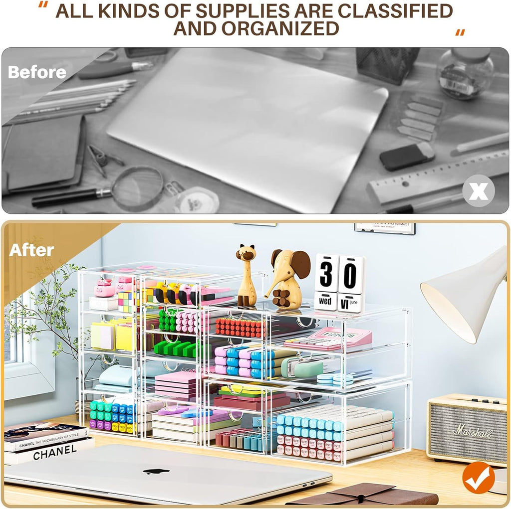 Acrylic 16-Drawer Storage & Makeup Organizer A8288