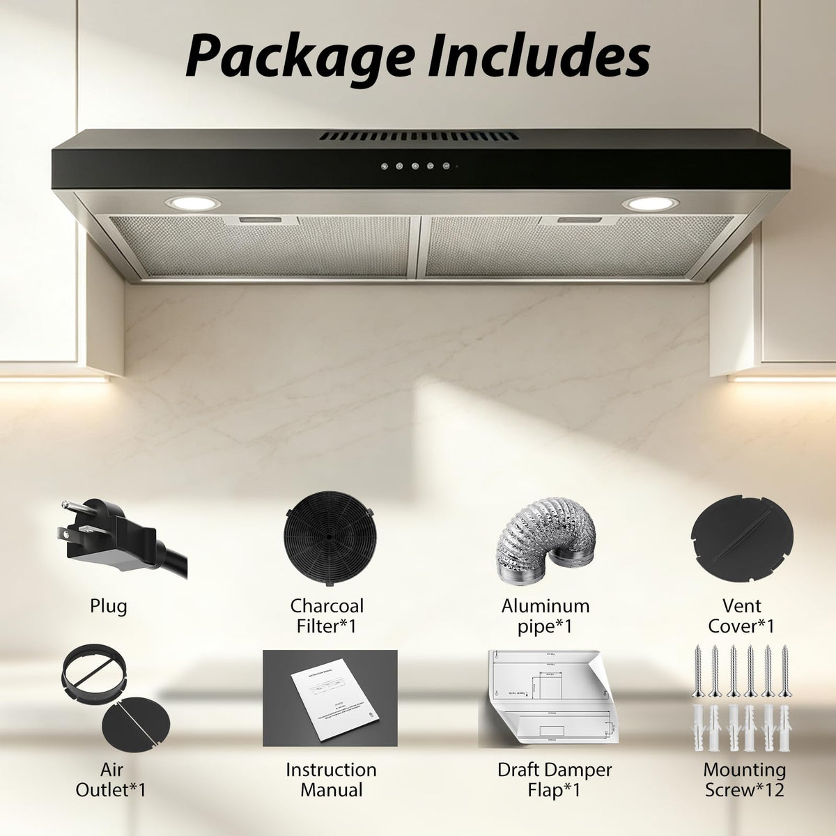 30 Inch Convertible Kitchen Range Hood Q221