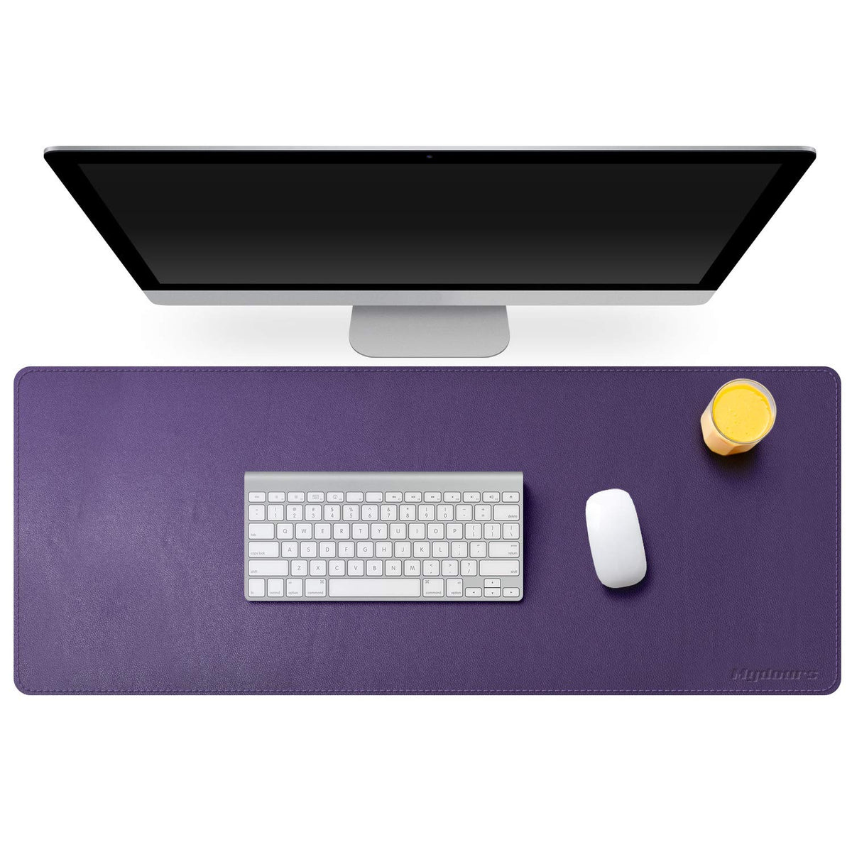 38"x16" Purple PU Leather Desk Pad S5459