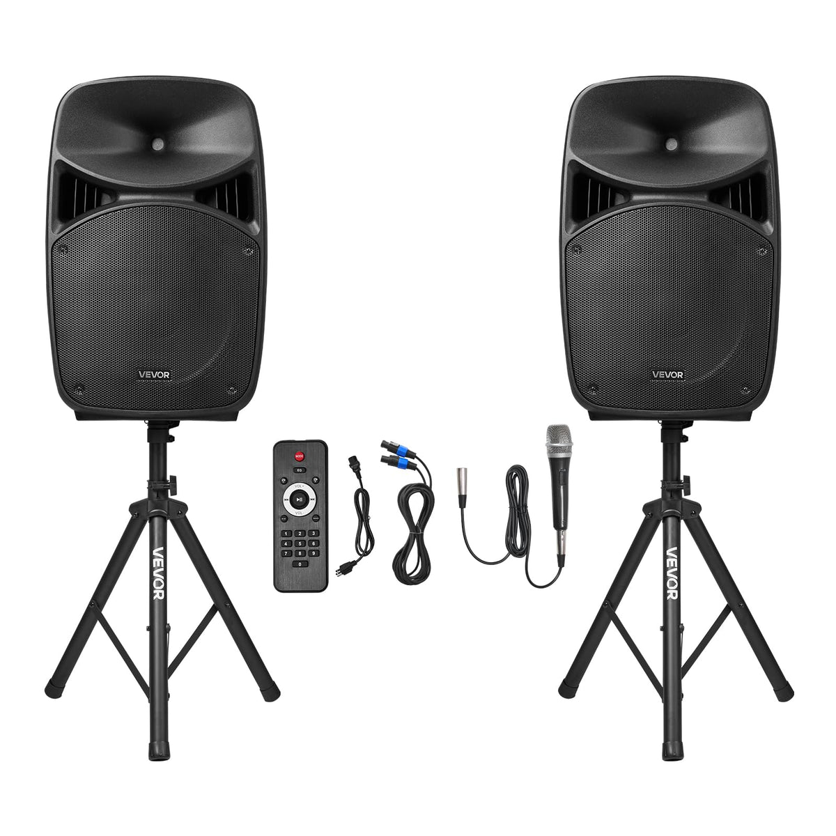 Portable PA System with Dual Speakers and Microphone Q228097